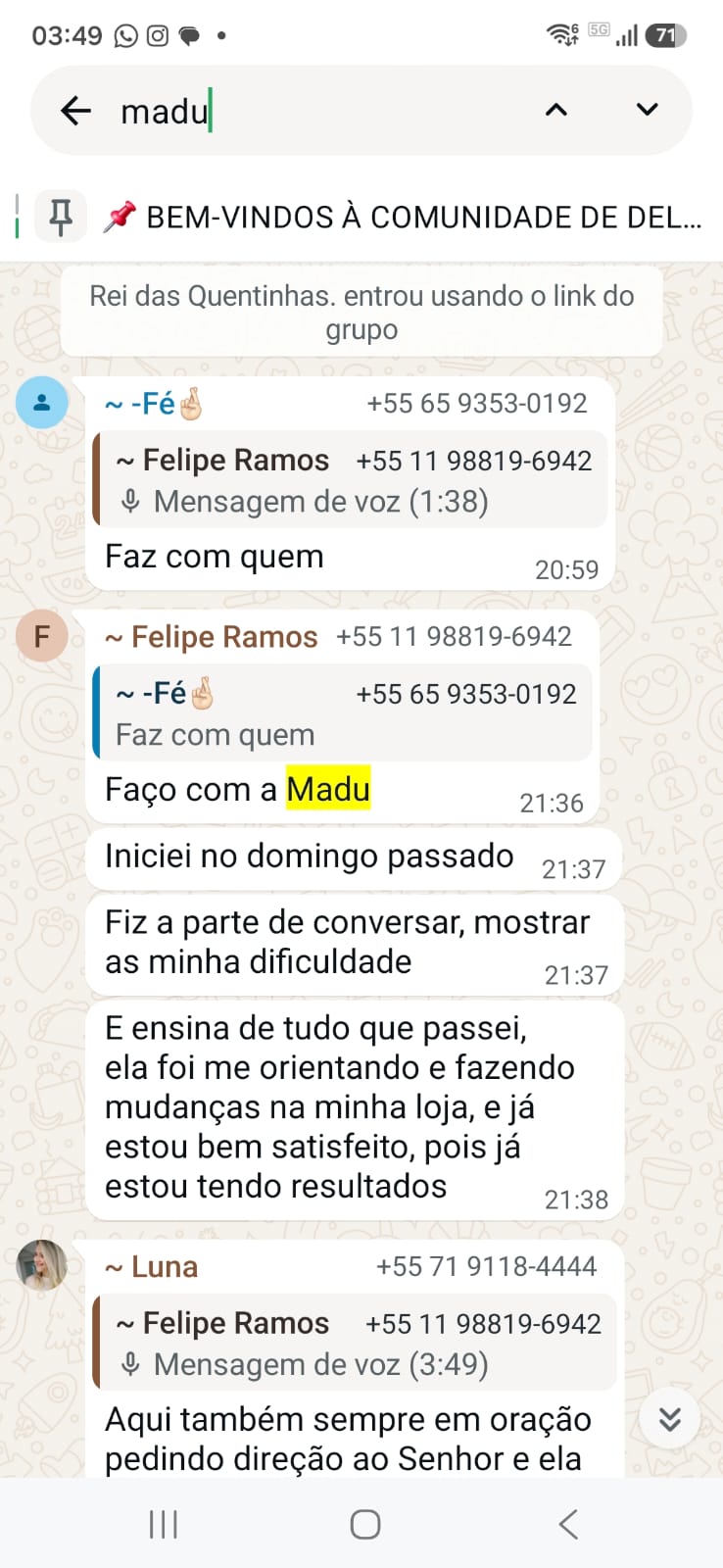 print WhatsApp Felipe